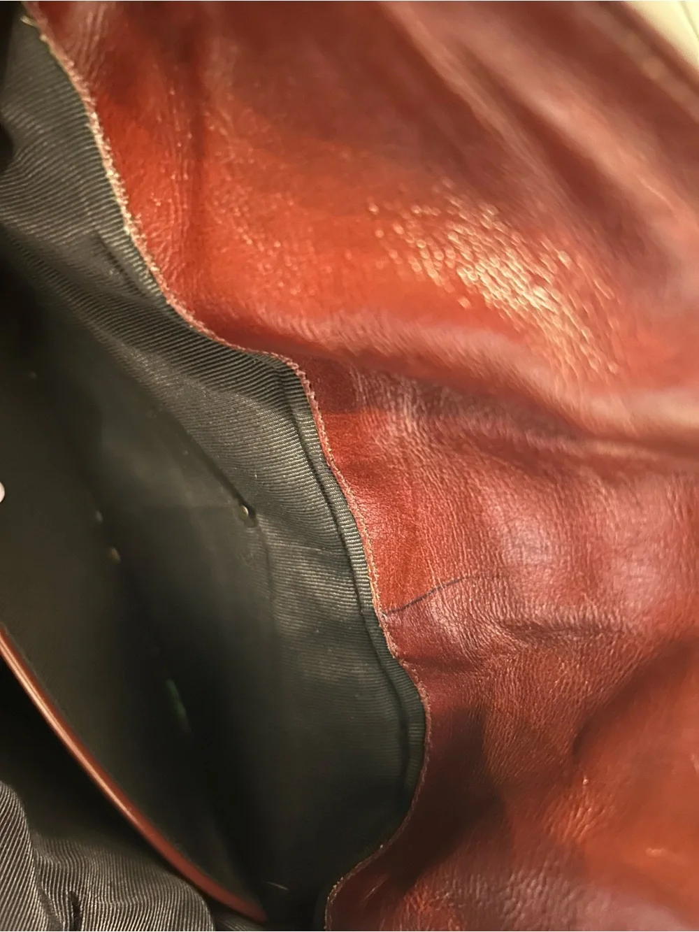 Vintage  70s Handmade Etienne Aigner in Oxblood Tone Leather